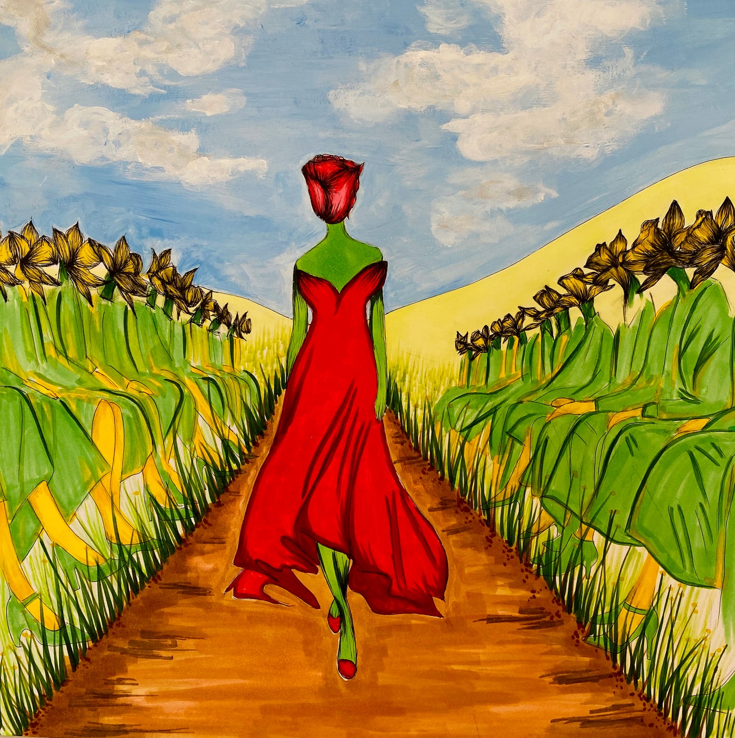 'Dare To Be Different' Original Drawing