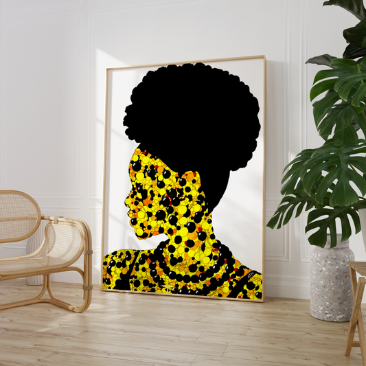'Girl With The Pearl Skin' Original Drawing