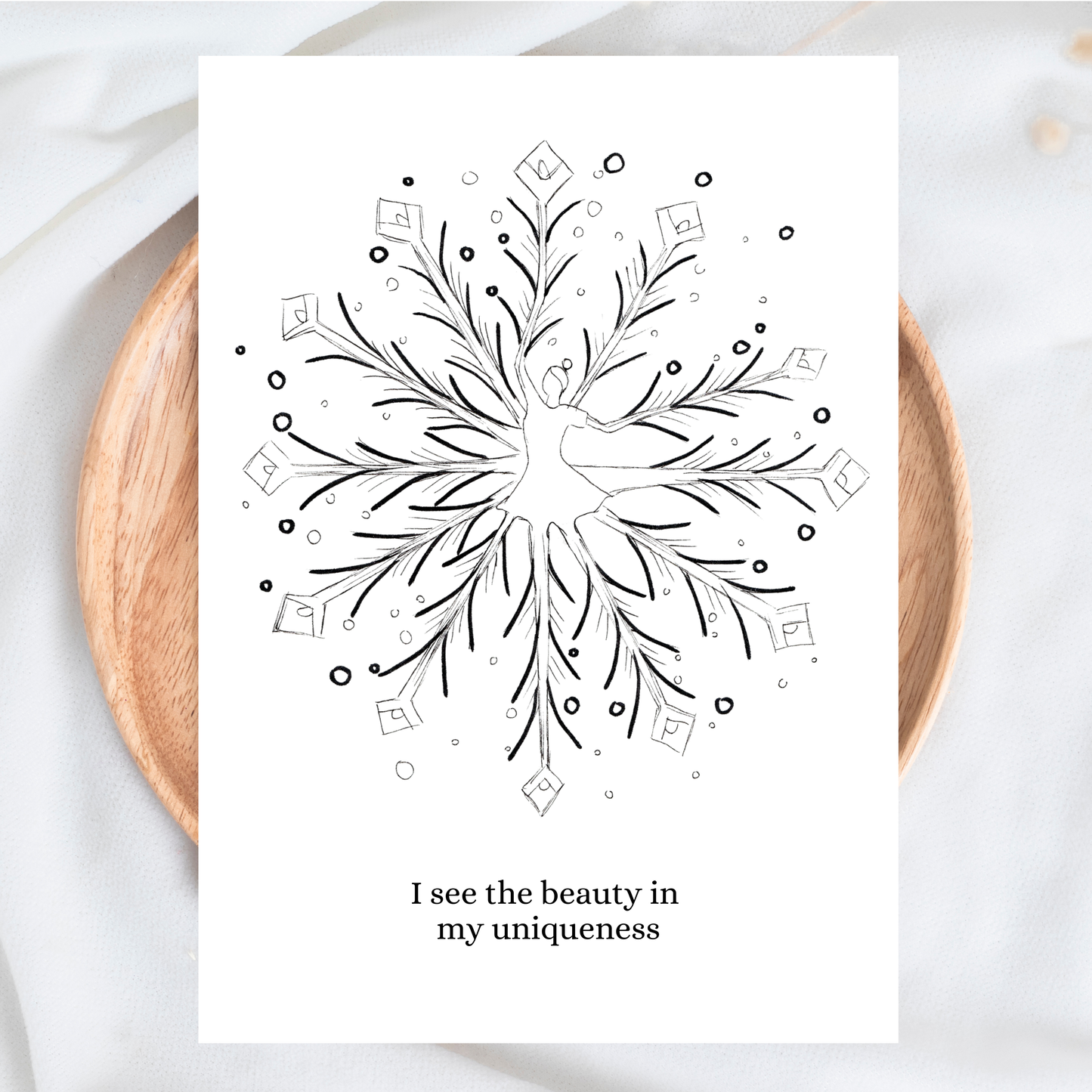 I See The Beauty In My Uniqueness - Affirmation Card