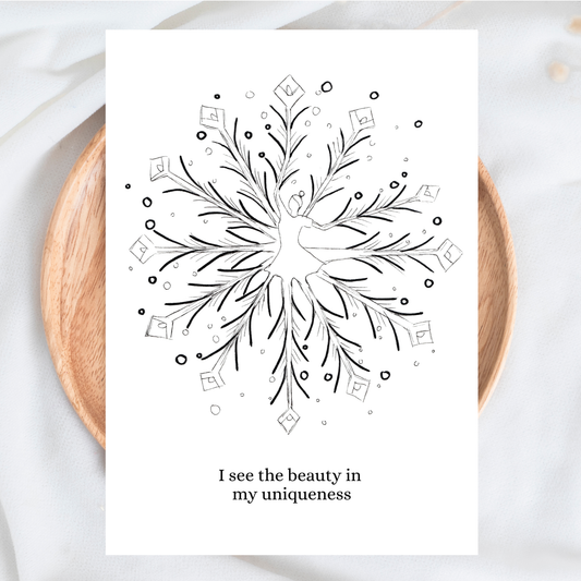 I See The Beauty In My Uniqueness - Affirmation Card
