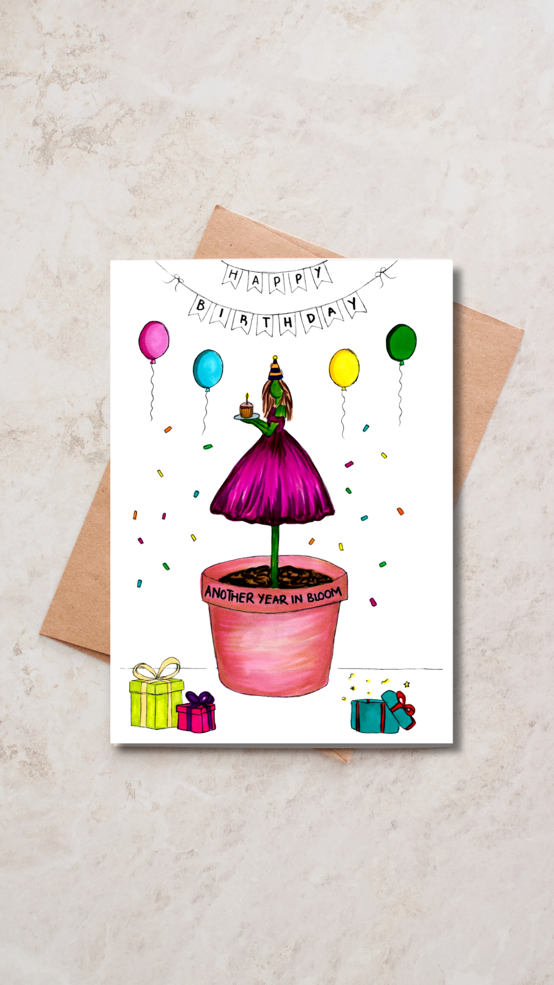 Happy Birthday, Another Year In Bloom - Greeting Card