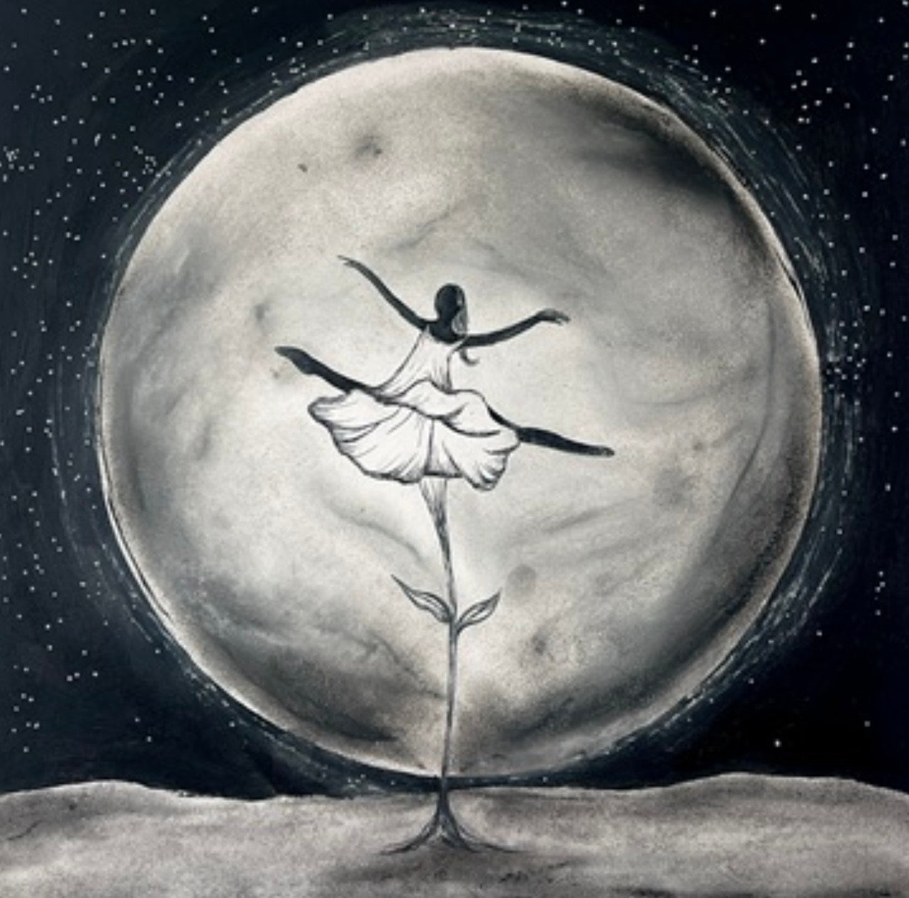 'Bloom In The Dark' Original Drawing