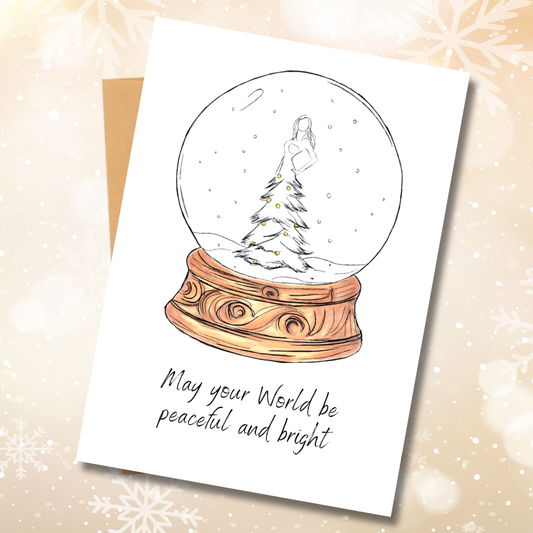 Peaceful and Bright World - Christmas Greeting Card