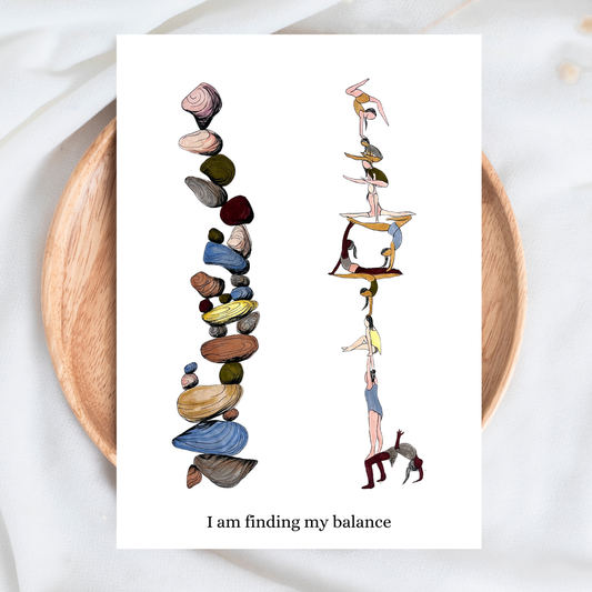 I Am Finding My Balance - Affirmation Card