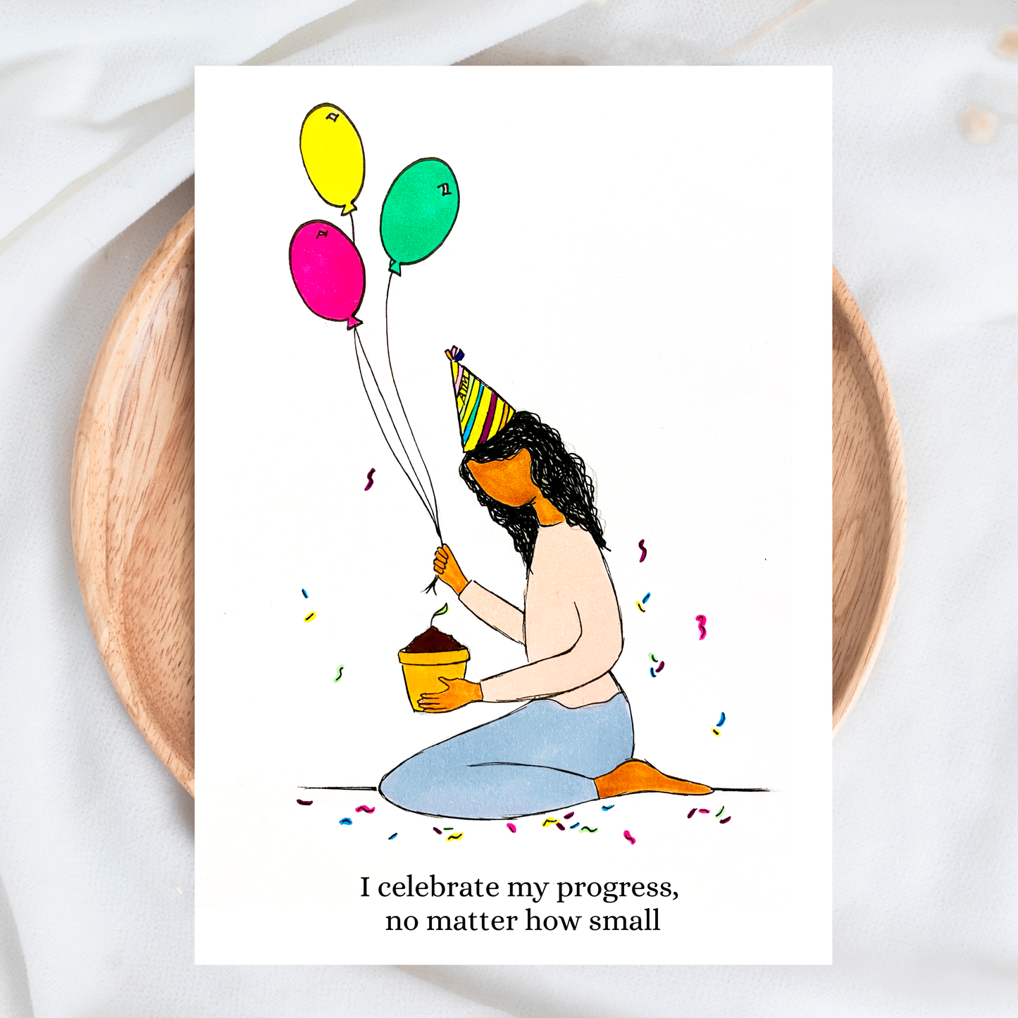 I Celebrate My Progress - Affirmation Card