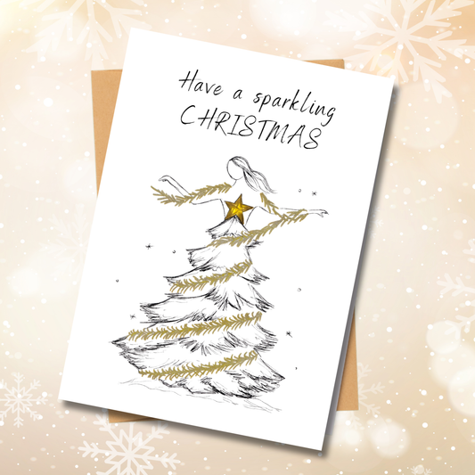 Sparkling Tinsel - Christmas Greeting Card