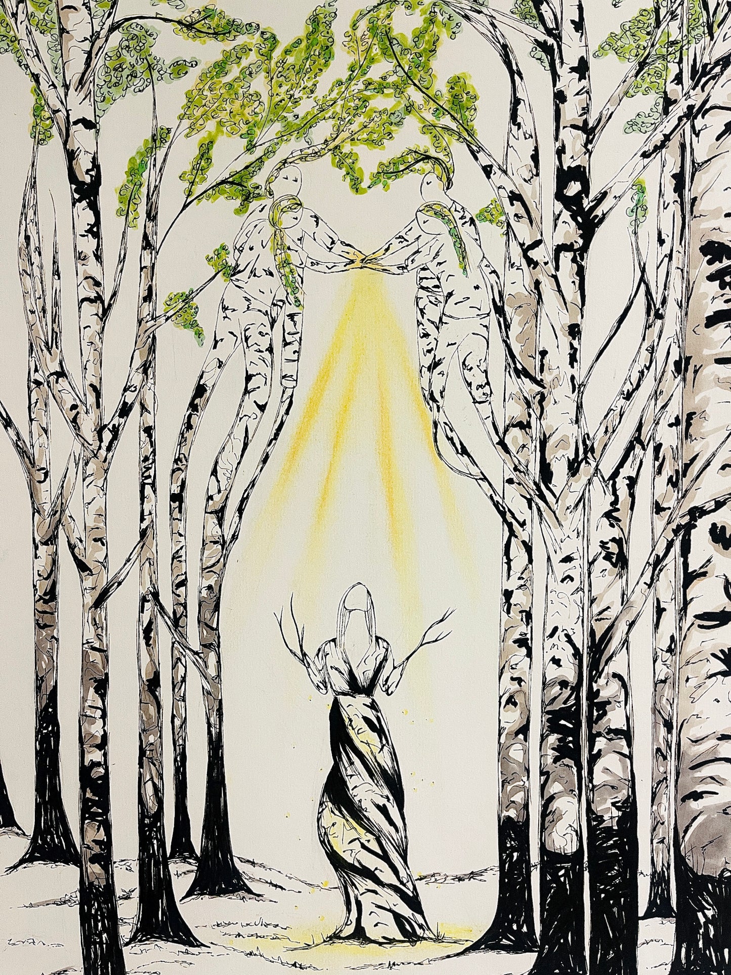 'Trees Of Life' Original Drawing