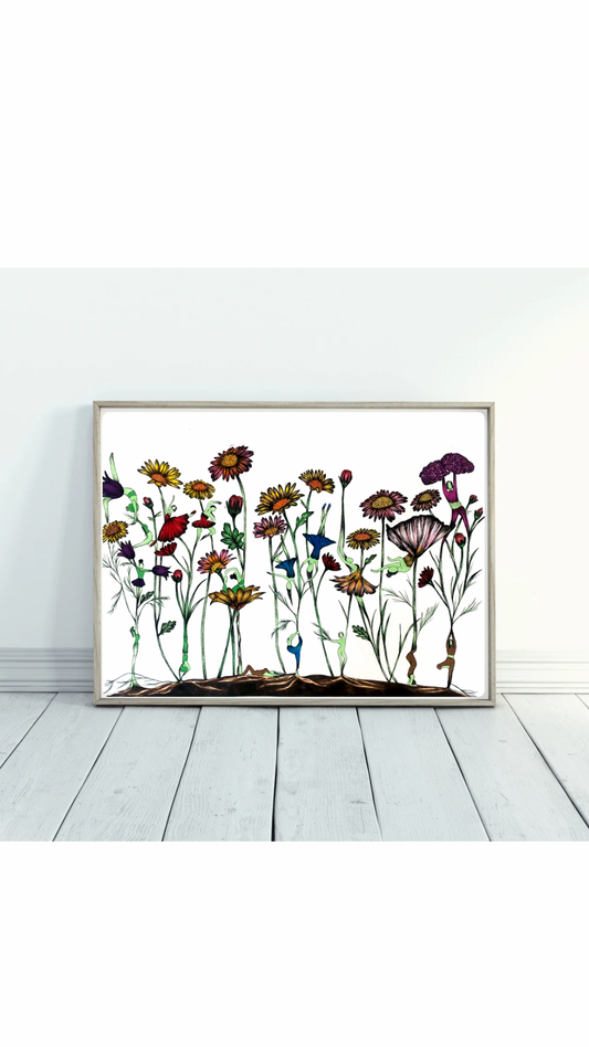 'Just Bloom' Original Drawing