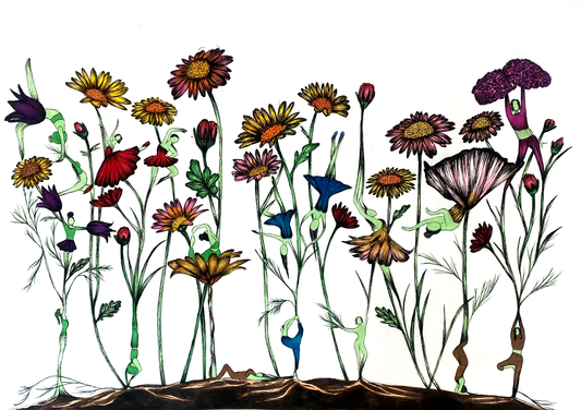 'Just Bloom' Original Drawing