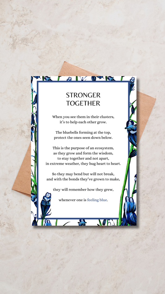 Bluebell Poem - Greeting Card
